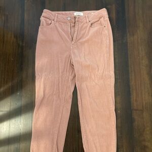 PacSun Blush Corduroy Straight Leg Jeans Mom Jean